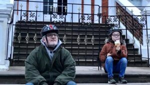 Tony and Tom during a bike ride - picture courtesy of Croxteth Community Garden Facebook