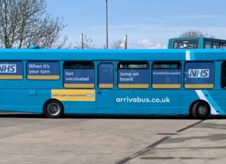 COVID vaccination bus