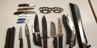 Picture of Knives confiscated by Merseyside Police in Kirkby