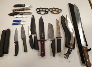 Picture of Knives confiscated by Merseyside Police in Kirkby