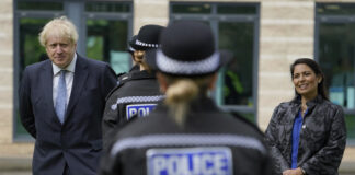 Boris Johnson meeting Police