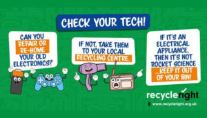 Check Your Tech Infographic, which encourages people to recycle.