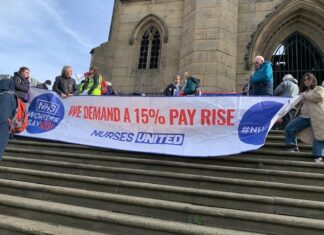 Nurses United demand 15% pay rise Photo (c) Olivia Bridge