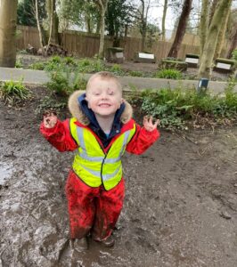 Child enjoying Strawberry fields