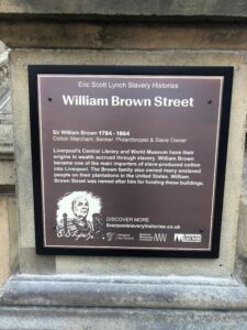 william brown street plaque liverpool