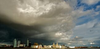Storm clouds over the city skyline (c) Visit Liverpool