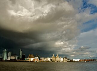 Storm clouds over the city skyline (c) Visit Liverpool