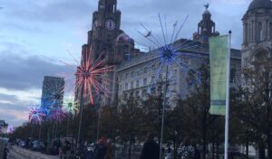 Royal Liver Building during the River of Light 