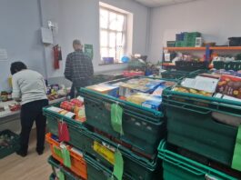 Volunteers helping at foodbank Captured by Natalya Luke