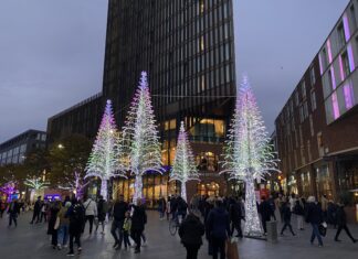 Liverpool One Christmas trees
