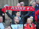 Families of the victims of the Hillsborough disaster gathered at St Georges Hall in 2016. Photo via Alamy GK1YJT