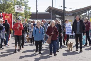 Protestors at a march