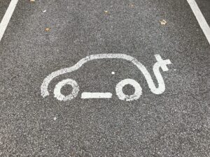 EV charging point parking space (c) Jake Hughes