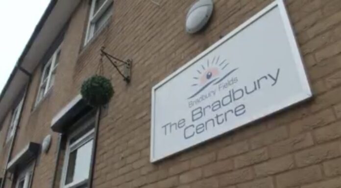 Sign at Bradbury Fields, charity for people with visual impairment. (c) Abigail Ford