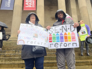 Posters at St George's Hall at the SEND protest in Liverpool (c) Cassie Ward 