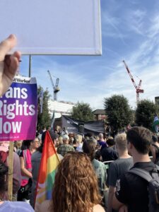 The protest in support of trans rights over the weekend (c) MerseyNewsLive