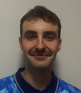 Student Adam Roberts, taking part in Movember