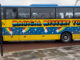 The Magical Mystery Tour bus (CCT) on Gower Street. Photo (c) Ruby Smith