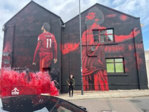 Mohamed Salah mural on Anfield Road (Credit- Daniel Zambartas)