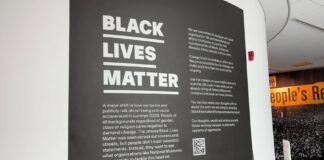 Black Lives Matter information in Liverpool Museum (c) Hannah Towler