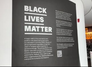 Black Lives Matter information in Liverpool Museum (c) Hannah Towler