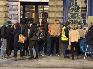 Protestors outside Liverpool Town Hall (c) Amun Bains