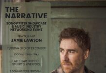 A poster promoting The Narrative event starring Jamie Lawson on Tuesday 3rd December.