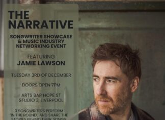 A poster promoting The Narrative event starring Jamie Lawson on Tuesday 3rd December.