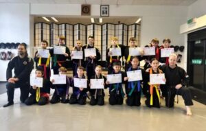 Liverpool Ju-Jitsu legend, Sue King, teaching in her school in Norris Green.