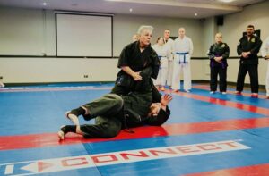 Liverpool Ju-Jitsu legend, Sue King, teaching in her school in Norris Green.