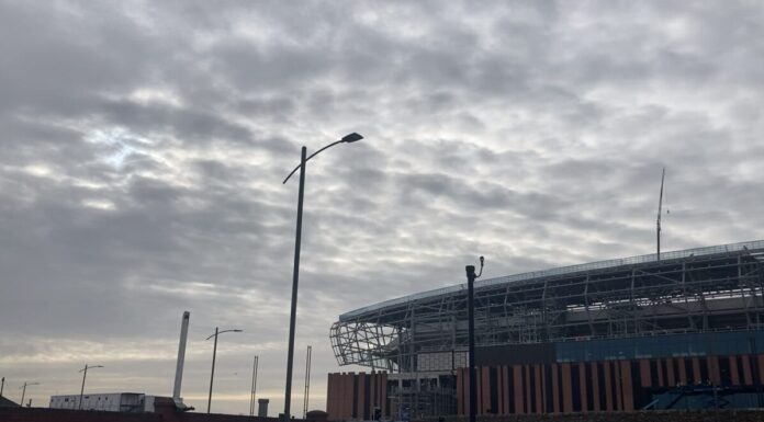 Image of Everton's new stadium, which they will move to next year
