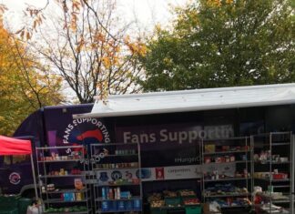 Fans supporting foodbanks