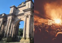 Birkenhead Park Gates (By Jack Burgess). Stock image of festival (free range stock)