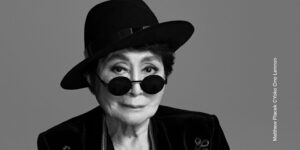 Black and white photo of Yoko Ono Lennon (c) Matthew Placek