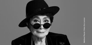 Black and white photo of Yoko Ono Lennon (c) Matthew Placek