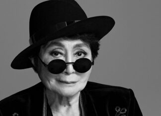 Black and white photo of Yoko Ono Lennon (c) Matthew Placek