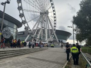 Police outside Labour conference entrance