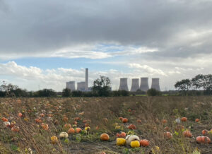 A photo of Fiddlers Ferry Power Station, near Warrington, taken from a distance before its demolition.
