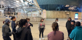 Image of Girls on the Go evening run club on Liverpool Docks (c) Megan Wells