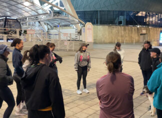 Image of Girls on the Go evening run club on Liverpool Docks (c) Megan Wells