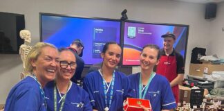 A picture of Liverpool Royal A and E staff enjoying a break
