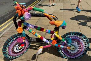 Knitted bike. Photo (C) Leanne Jones