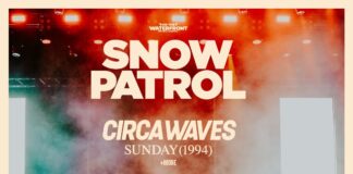 A poster for On the Waterfront festival featuring Snow Patrol , Circa Waves and Sunday (1994)