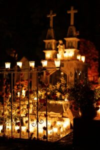 Day of the Dead grave sight. Photo (c) Caleb Hernandez Belmonte.