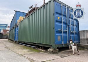 detection dog locating hidden product