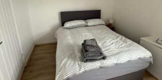 An image of the bedroom in one of the flats provided by Safe Hands