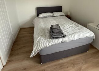 An image of the bedroom in one of the flats provided by Safe Hands