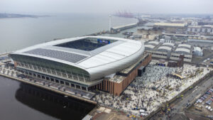 A photo of Everton's Hill Dickinson StadiumImage provided by RIBA North to Stephen Hornby
