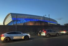 Everton’s Hill Dickinson to host Rugby ‘Magic Weekend’ Outside Everton new ground Hill Dickinson stadium at night