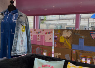 The 'If These Walls Could Talk' exhibition on display outside of GYRO.